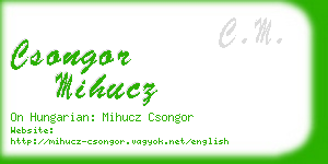 csongor mihucz business card